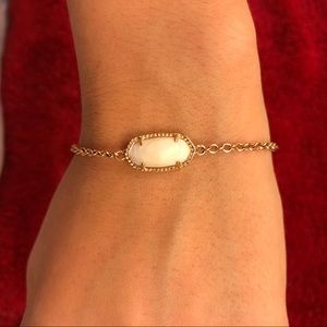 Kendra Scott rose gold/ white stone bracelet